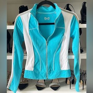 Women's Athletic Blue and White Jacket Size Small